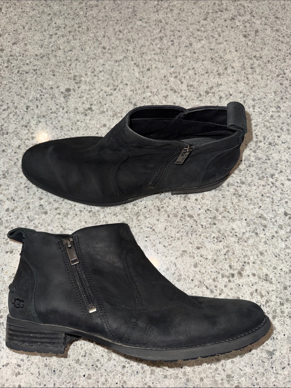UGG Black Suede Aureo II Ankle Boots WATERPROOF - Picture 3 of 5